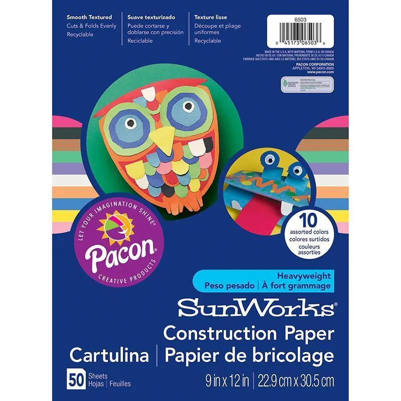 (10 Pk) Construction Paper Asst