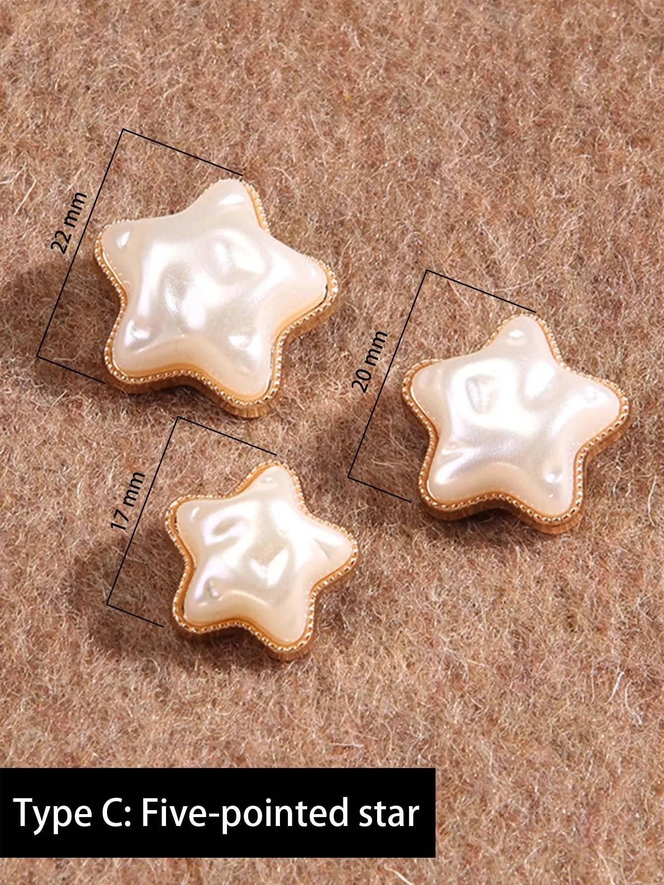 1pc Alloy Button, Creative Star & Geometric Design Hand Sewing & Crafts Supply For Clothes