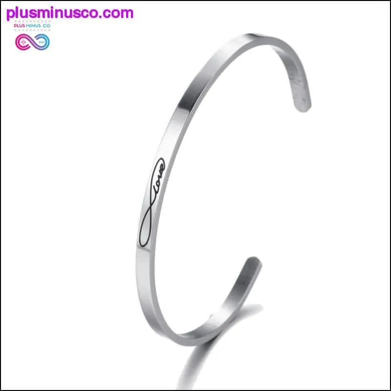 4mm Fashion Inspirational Bracelet Bangle "Love