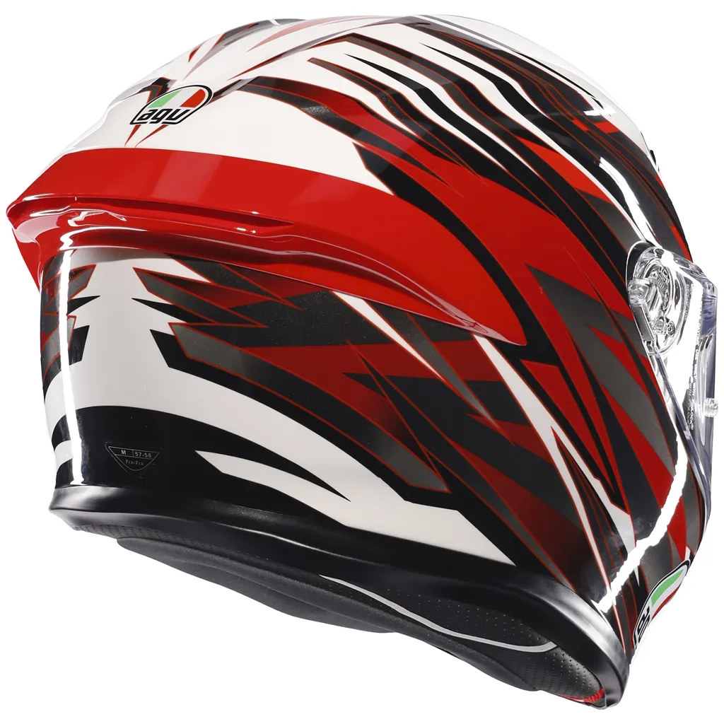 AGV K6-S Reeval - White / Red / Grey