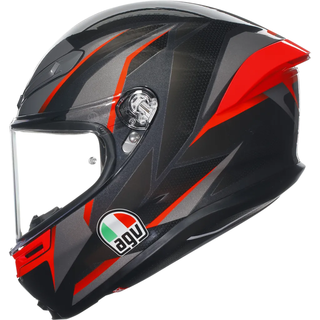 AGV K6-S Slashcut - Black / Grey / Red