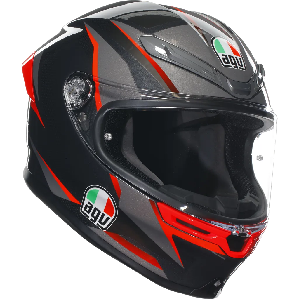 AGV K6-S Slashcut - Black / Grey / Red