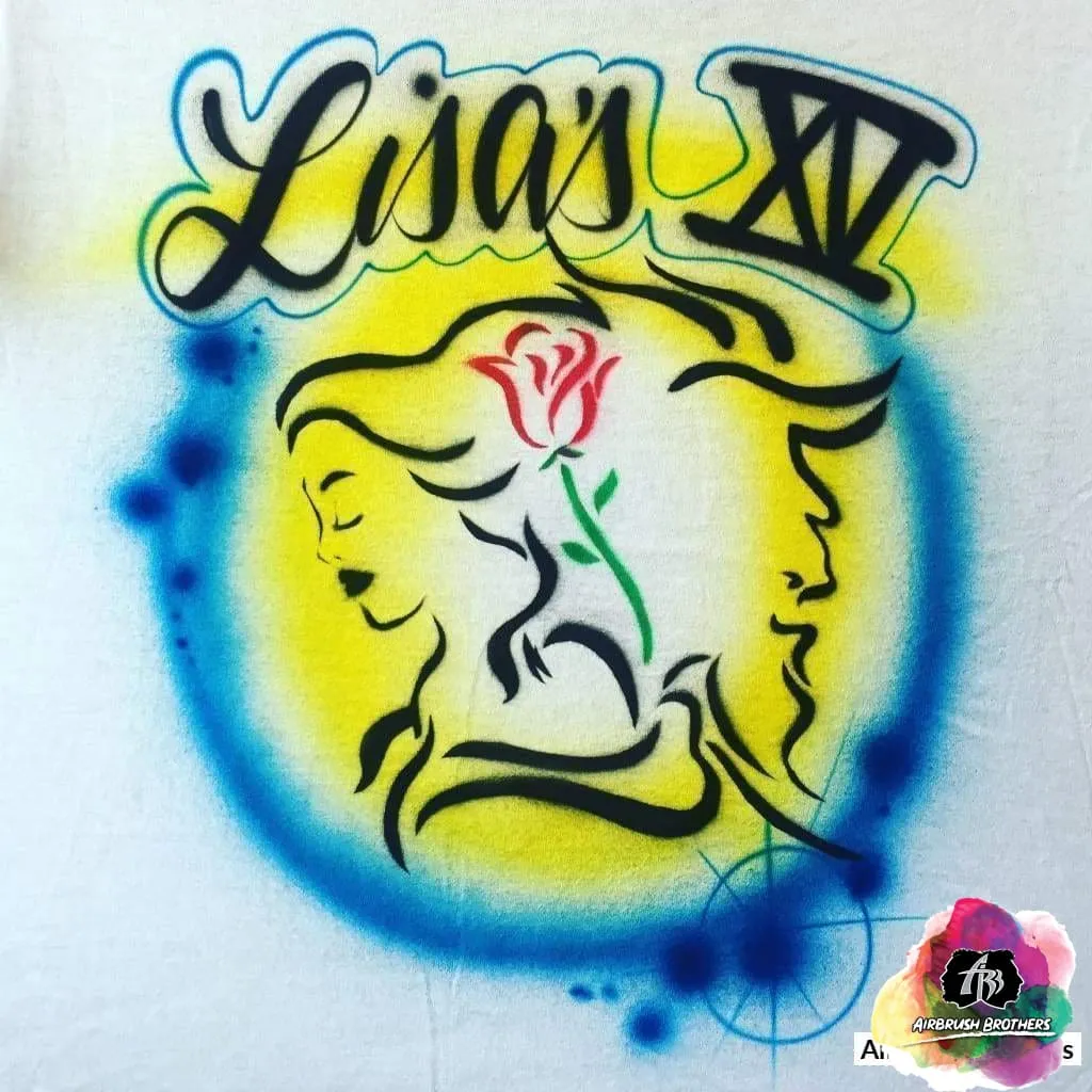 Airbrush Beauty and the Beast Quince Design