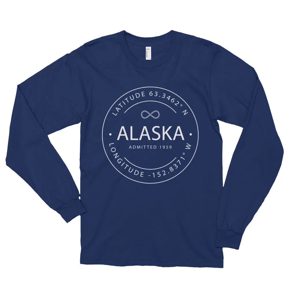 Alaska - Long sleeve t-shirt (unisex) - Latitude & Longitude