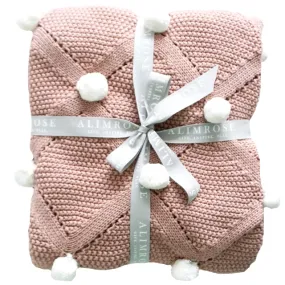 Alimrose - Pom Pom Blanket - Blossom Ivory