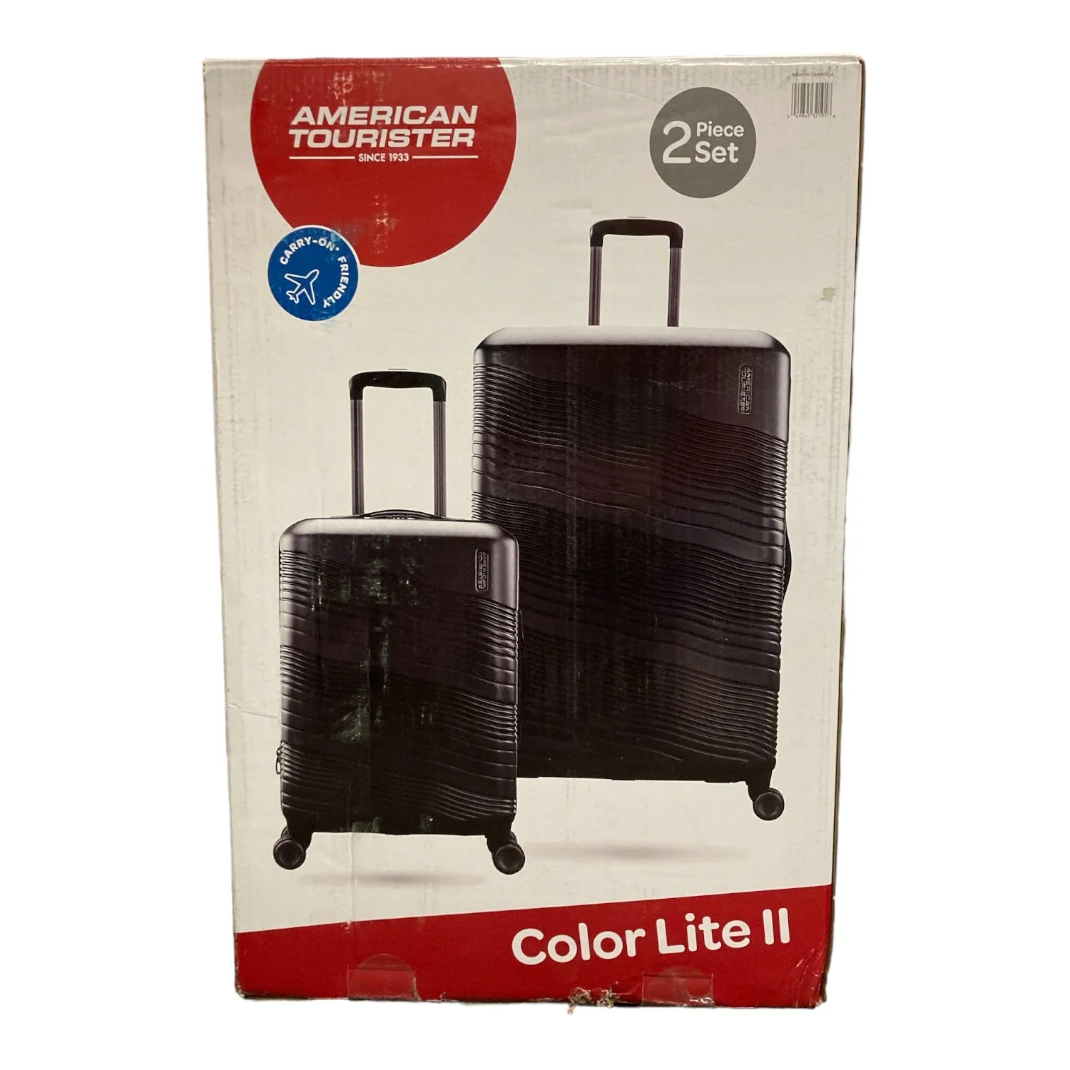 American Tourister ColorLite II 2-Piece Hard Side Luggage Set, Black