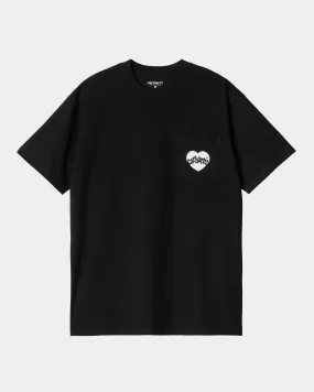 Amour Pocket T-Shirt | Black / White