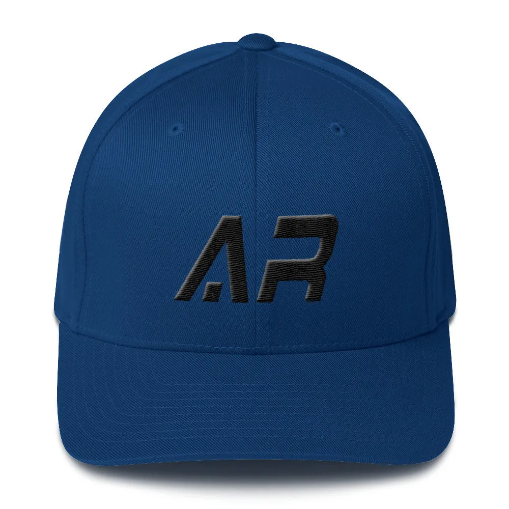 Arkansas - Structured Twill Cap - Black Embroidery - AR - Many Hat Color Options Available