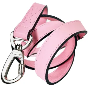 Art Deco Dog Leash in Sweet Pink & Nickel