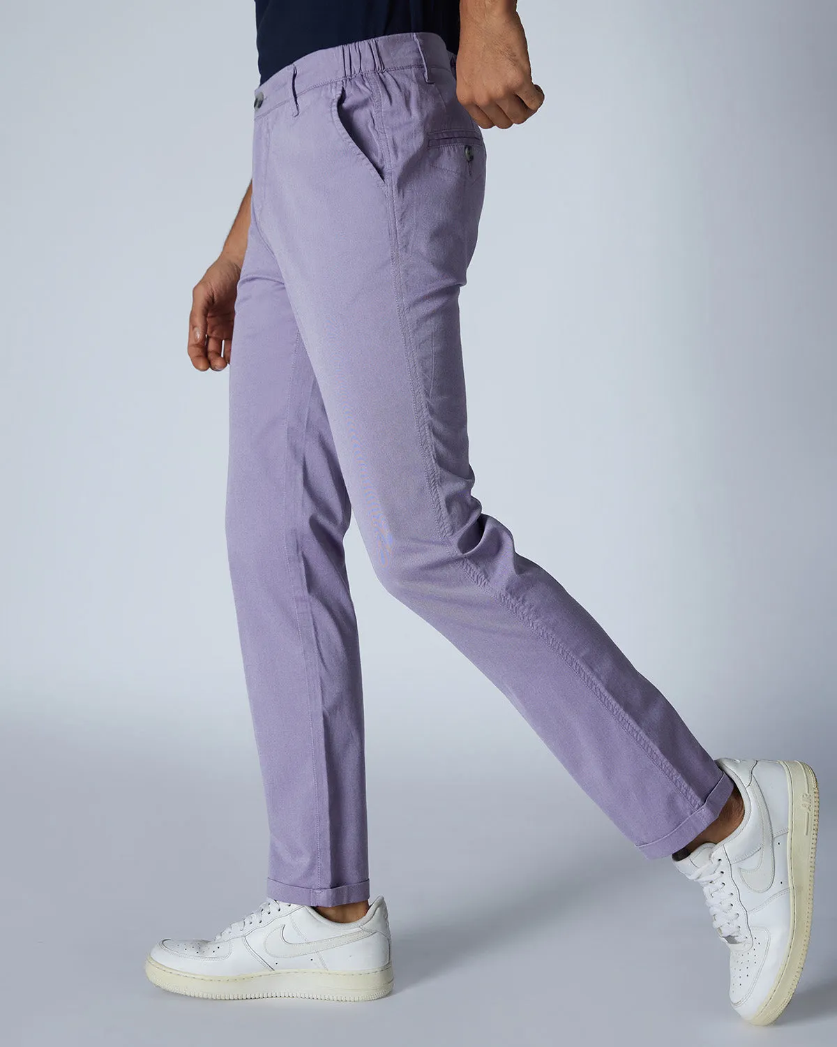 Aurora Casual Stretch Chinos - Purple