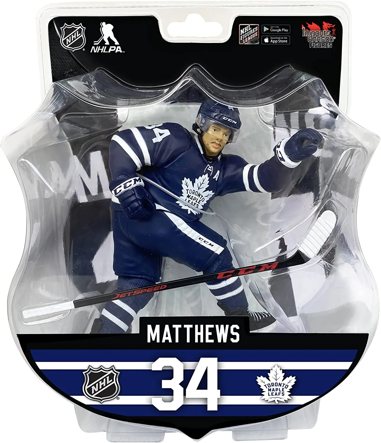 Auston Matthews Toronto Maple Leafs 2021-22 Unsigned Imports Dragon 6" Player Replica Figurine