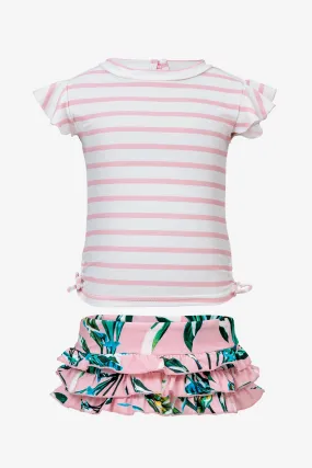 Baby Girls Swimsuit Royal Palm Ruffle (Size 6/12M left)