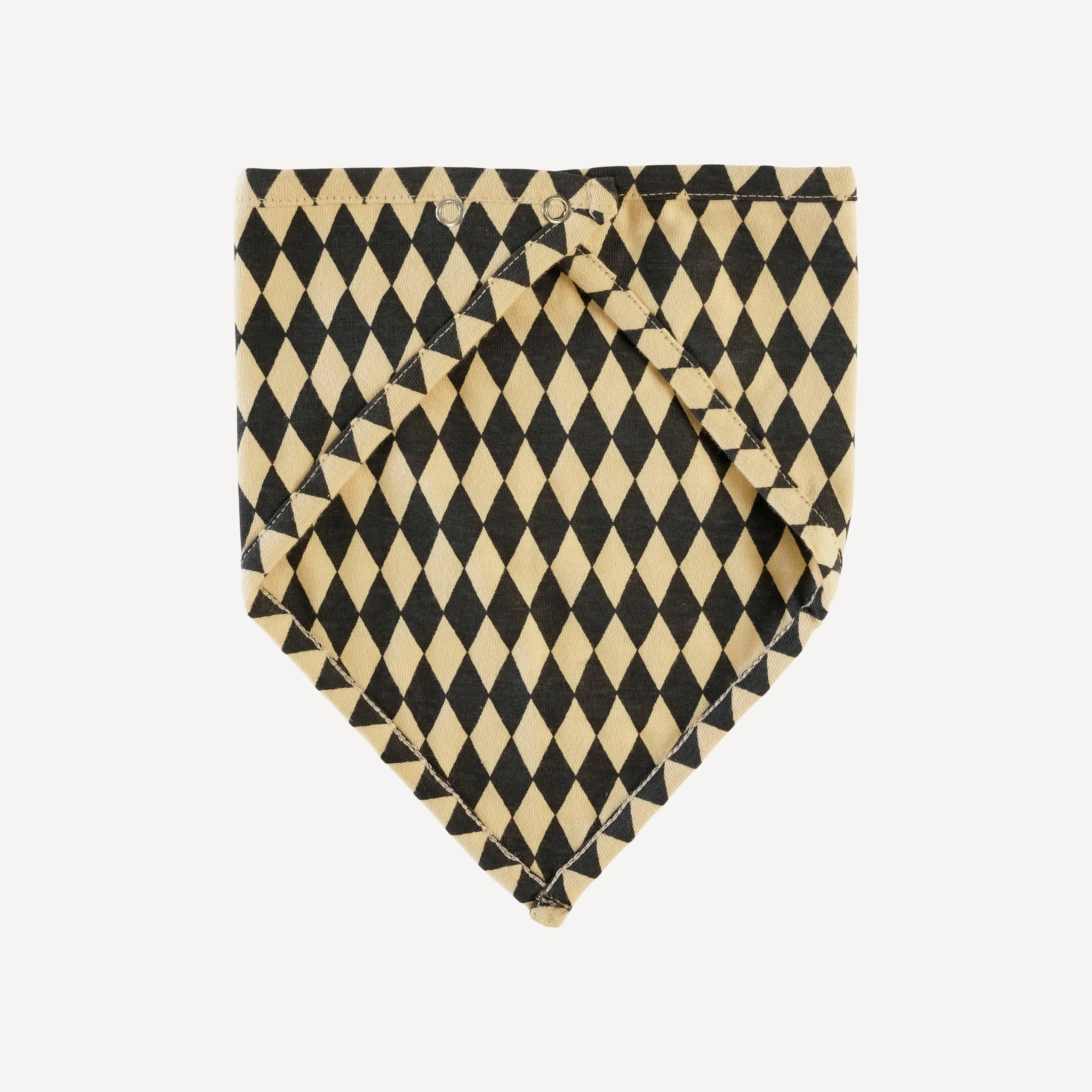 bandana bib | black harlequin | organic cotton jersey