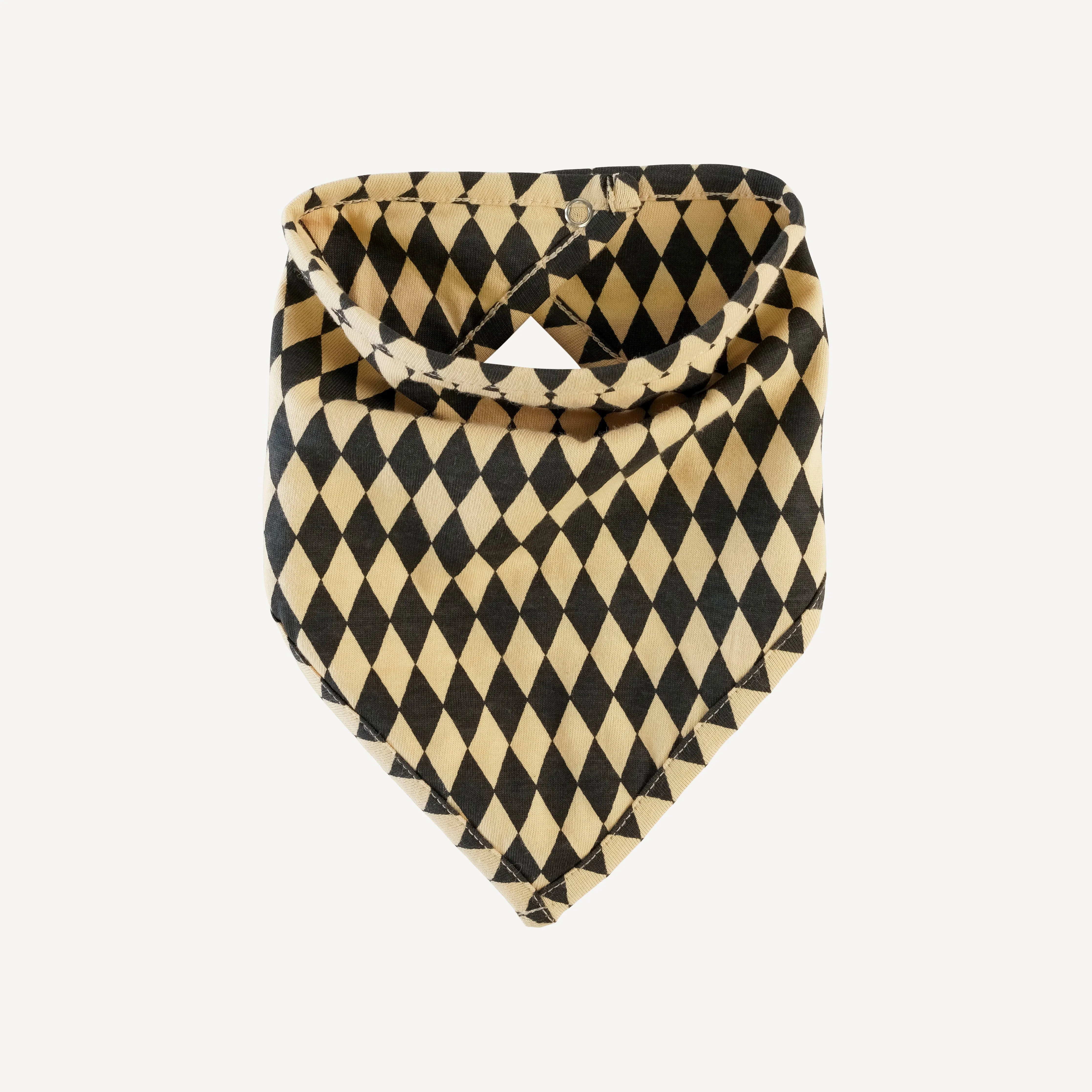 bandana bib | black harlequin | organic cotton jersey