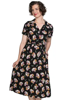 Banned Fruit Days 40's Dress Black