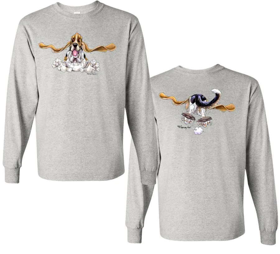 Basset Hound - Coming and Going - Long Sleeve T-Shirt (Double Sided)