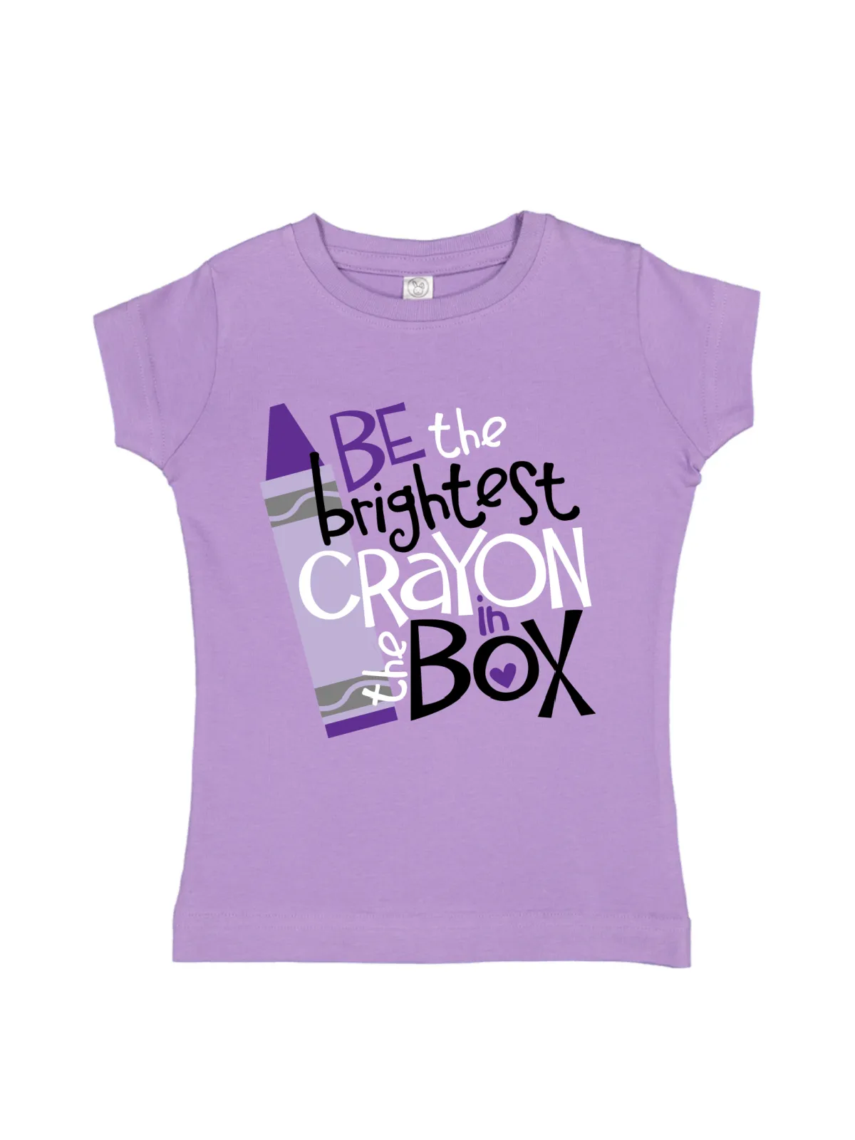 Be the Brightest Crayon in the Box Girls Shirt - Lavender (Purple)