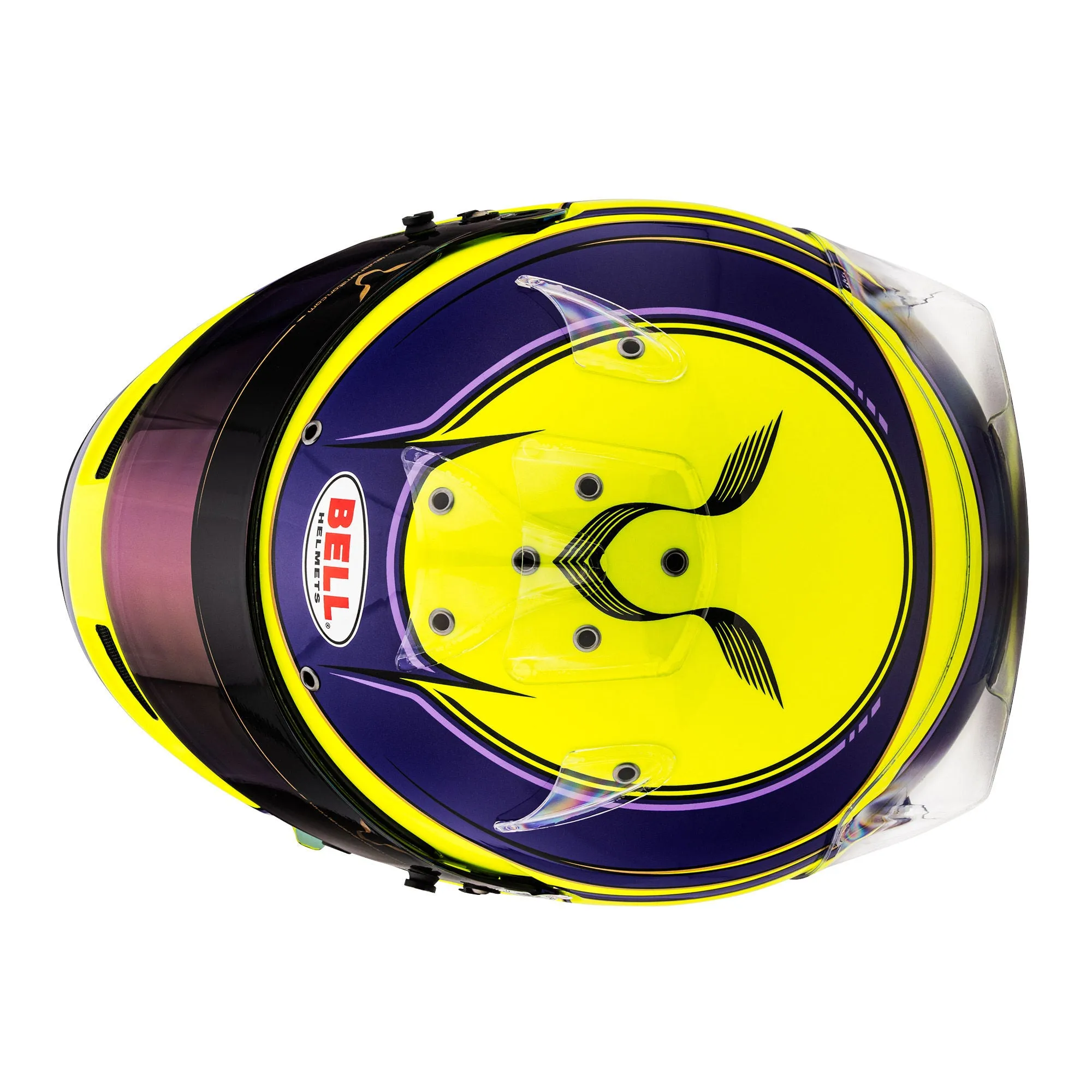 Bell KC7-CMR Kart Helmet Lewis Hamilton Yellow/Purple With Free HP Helmet Bag