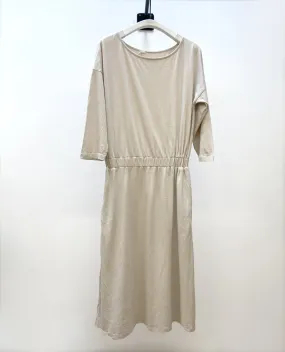 Bellamy Organic Cotton Dress in Beige S