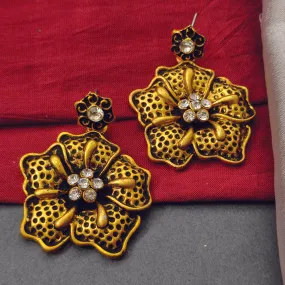 Bhavi Jewels Gold Plated Floral Shaped Earring