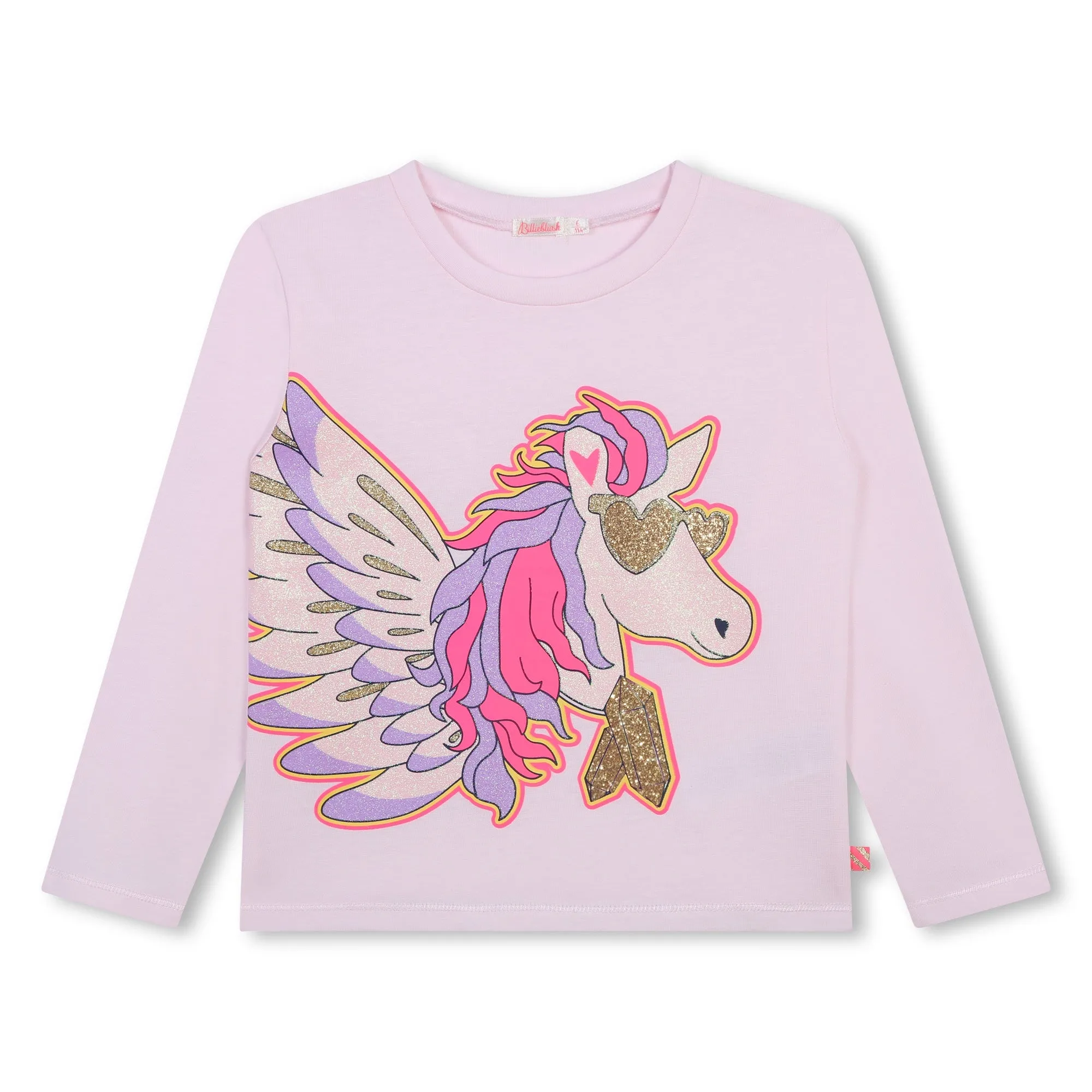 Billieblush Girls Pink Unicorn Cotton Top