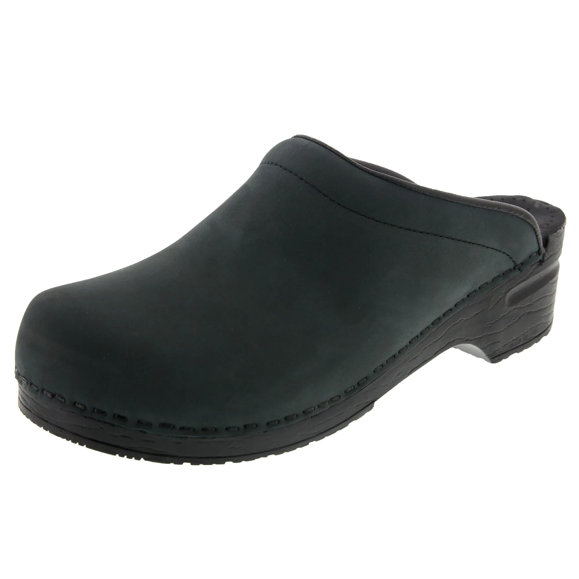 BJORK Men's SAM OPEN BACK Oiled Leather Clogs