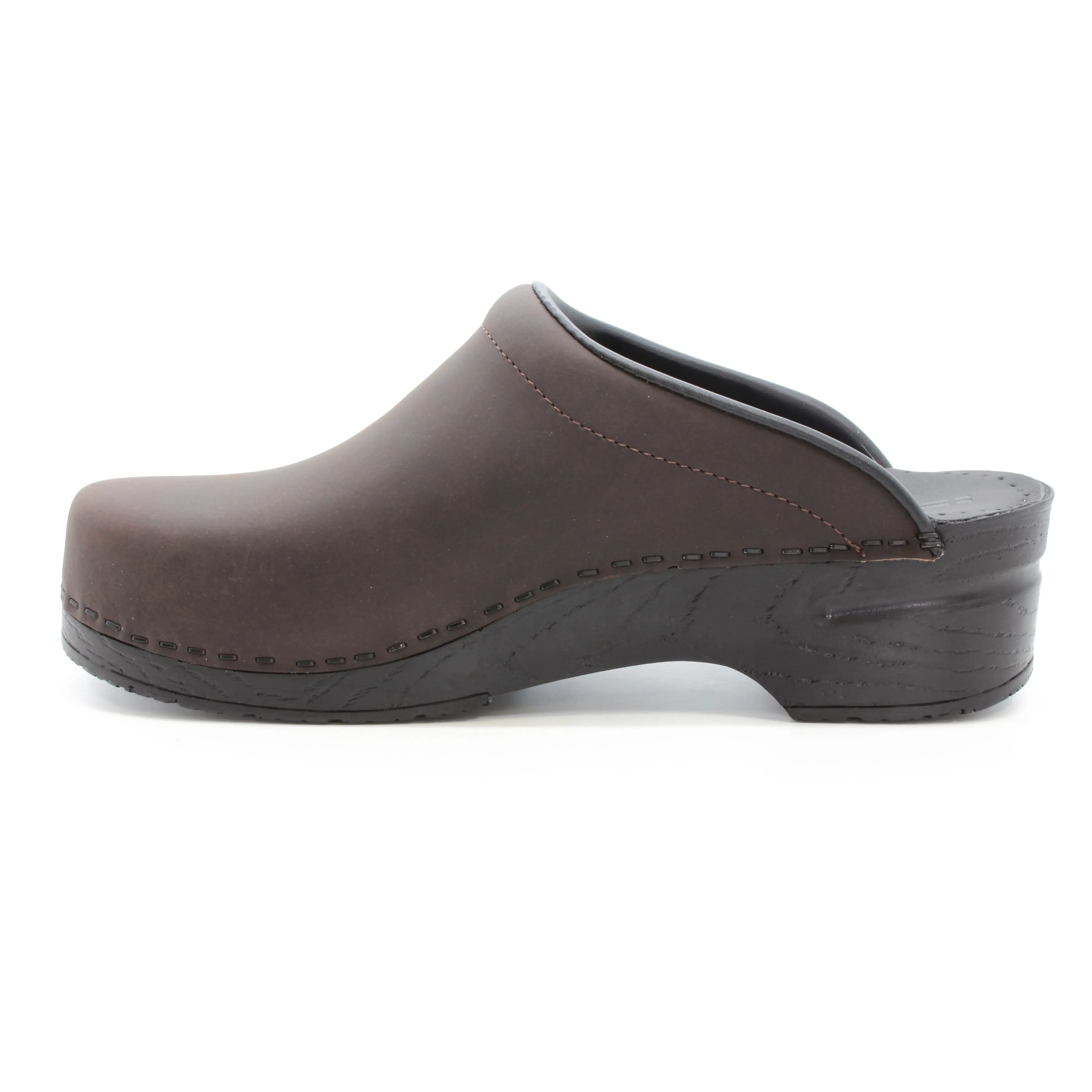 BJORK Men's SAM OPEN BACK Oiled Leather Clogs