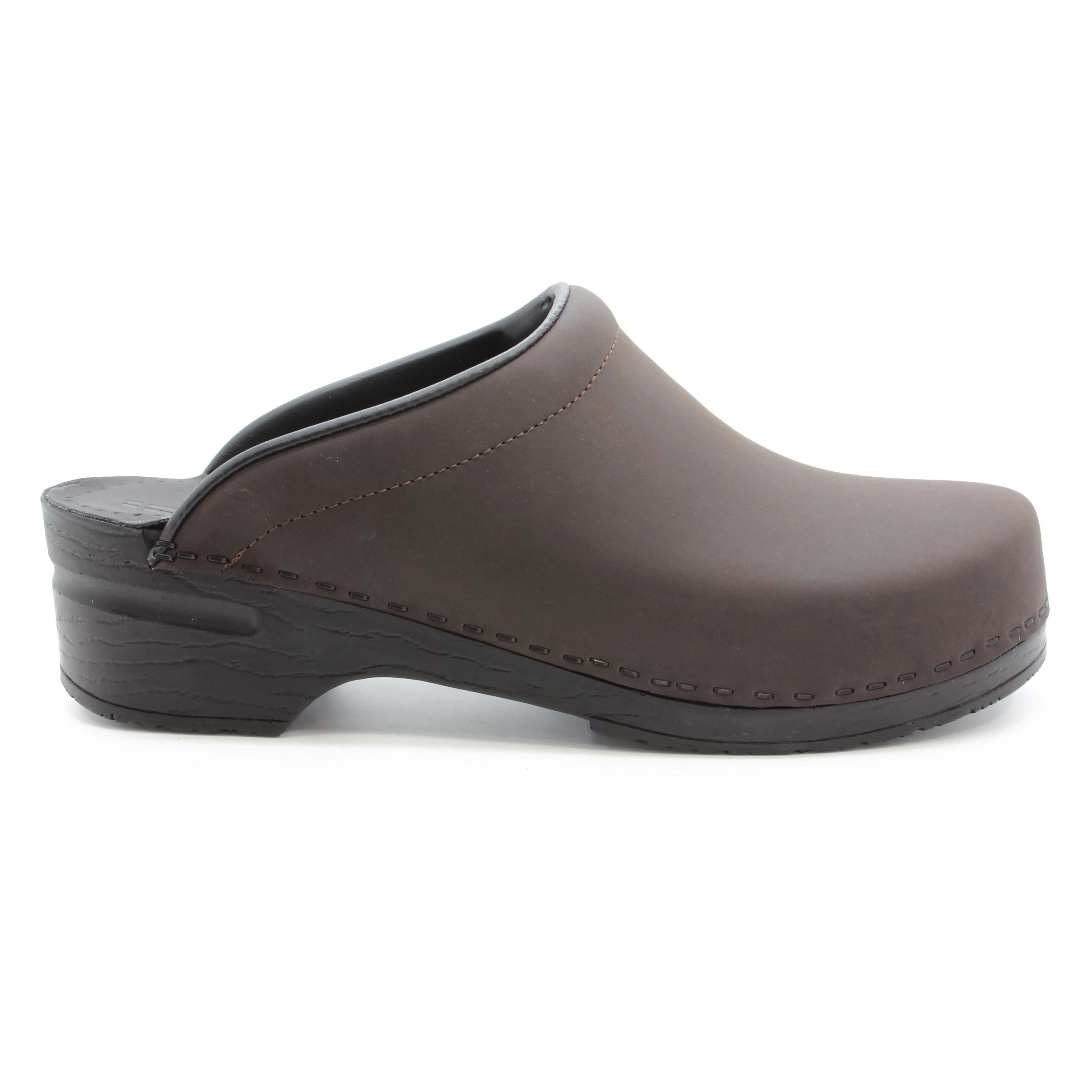 BJORK Men's SAM OPEN BACK Oiled Leather Clogs