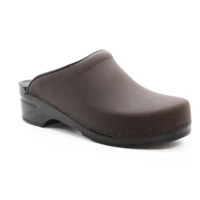 BJORK Men's SAM OPEN BACK Oiled Leather Clogs