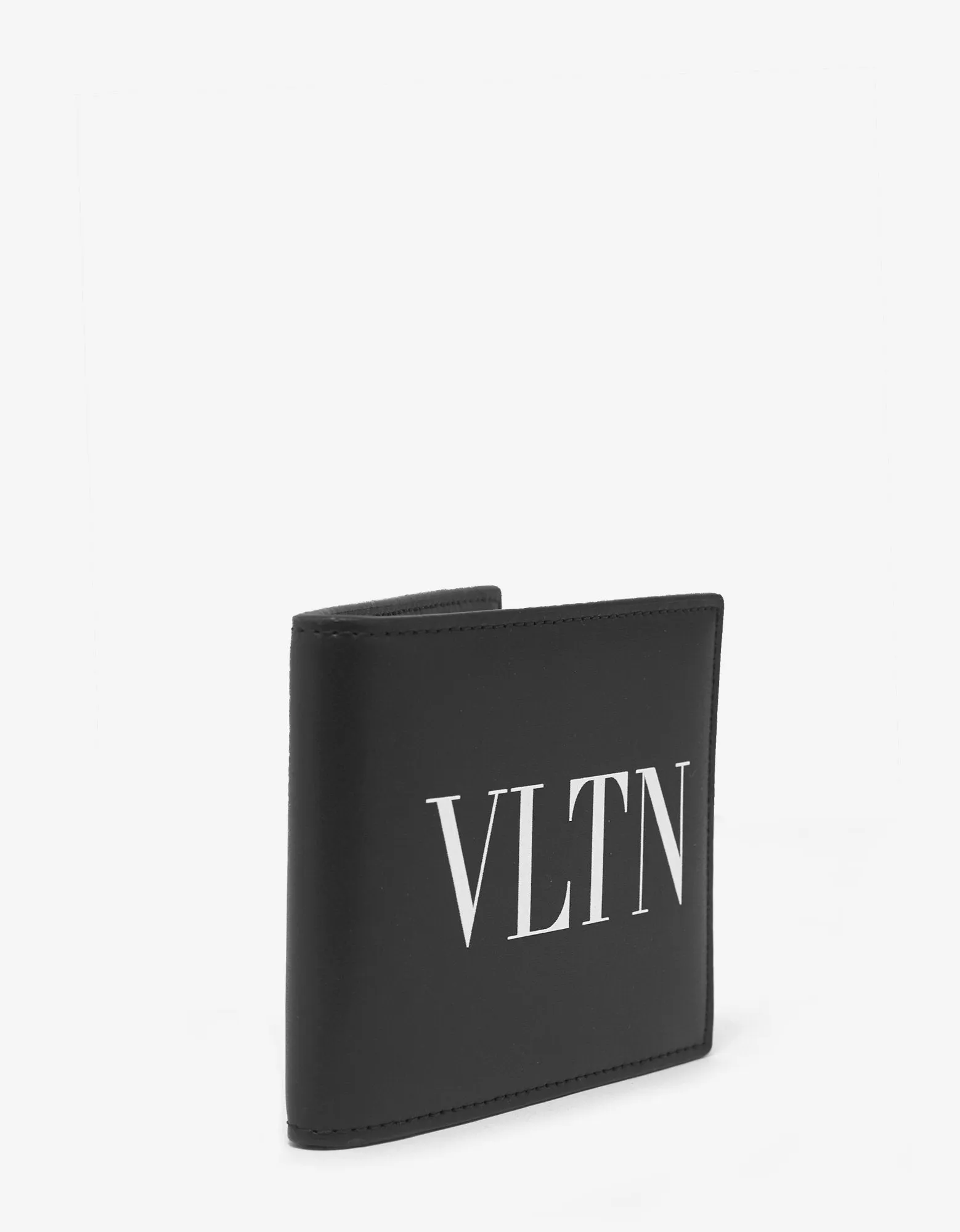 Black Leather VLTN Billfold Wallet