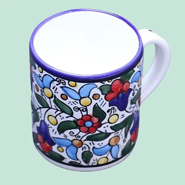 Bluenoemi Armenian Ceramic Israel Gifts Flowers Mug