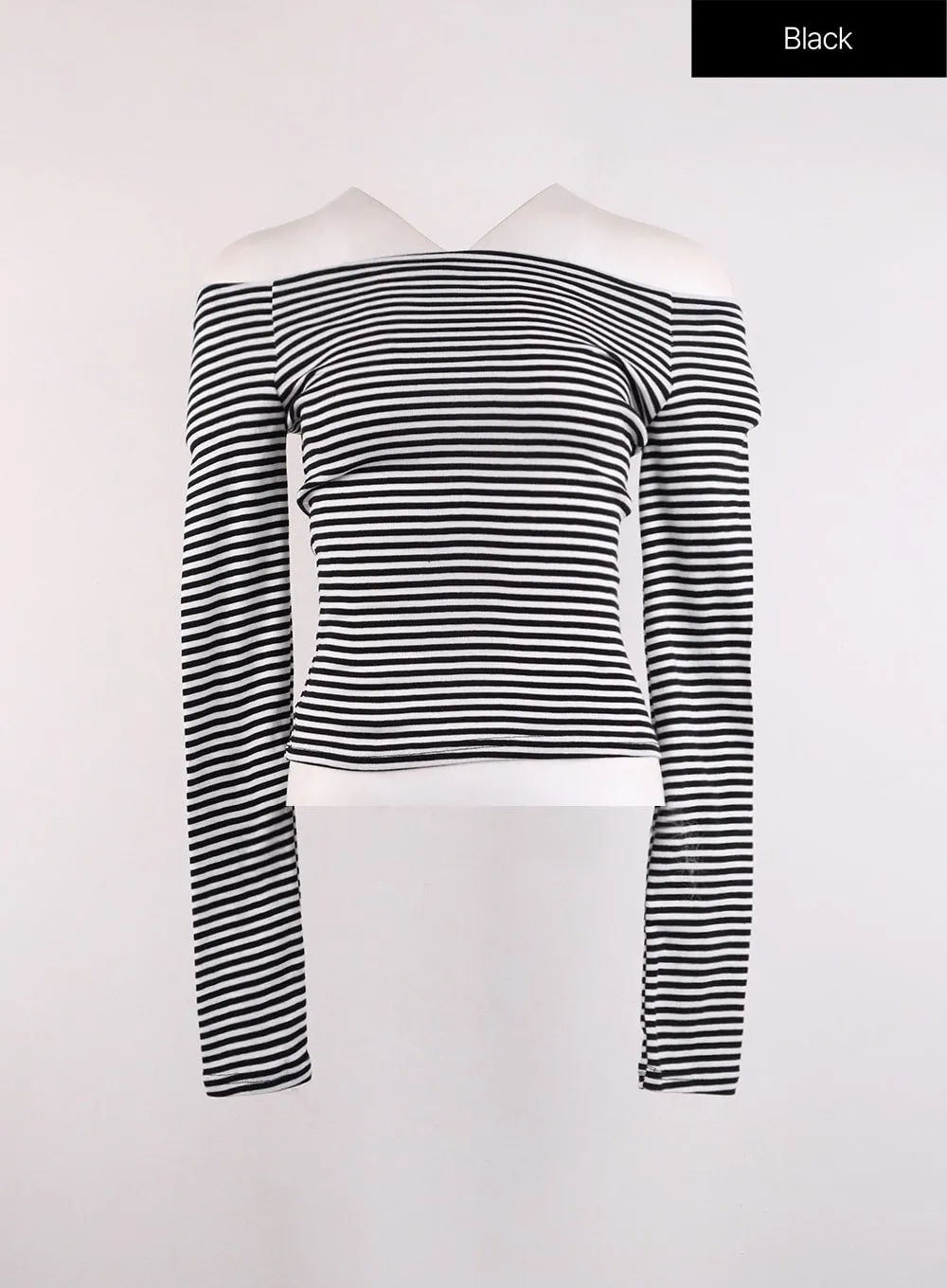 Boat Neck Stripe Tee OJ431