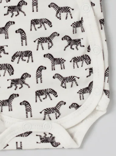 Bodysuit, Little Zebras, Premium 100% Organic Cotton