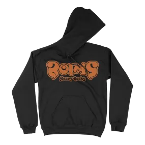 Boris "Heavy Rocks: Orange Logo” Black Hooded Sweatshirt