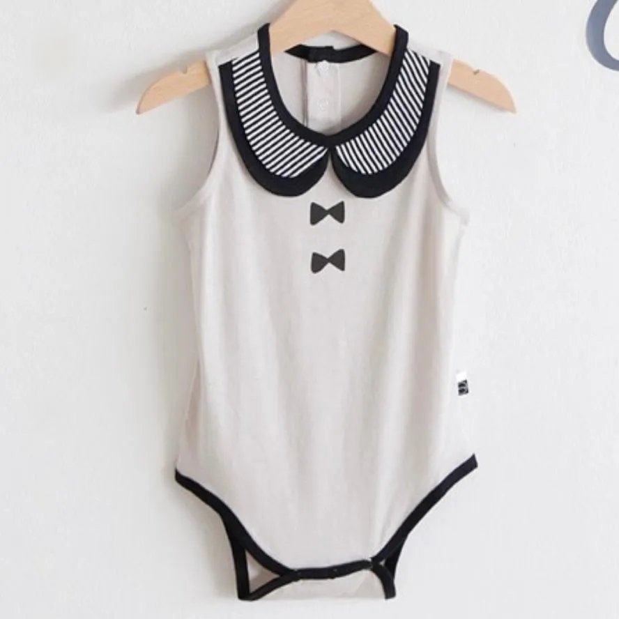 Borny Bodysuits Light Gray Tuxedo