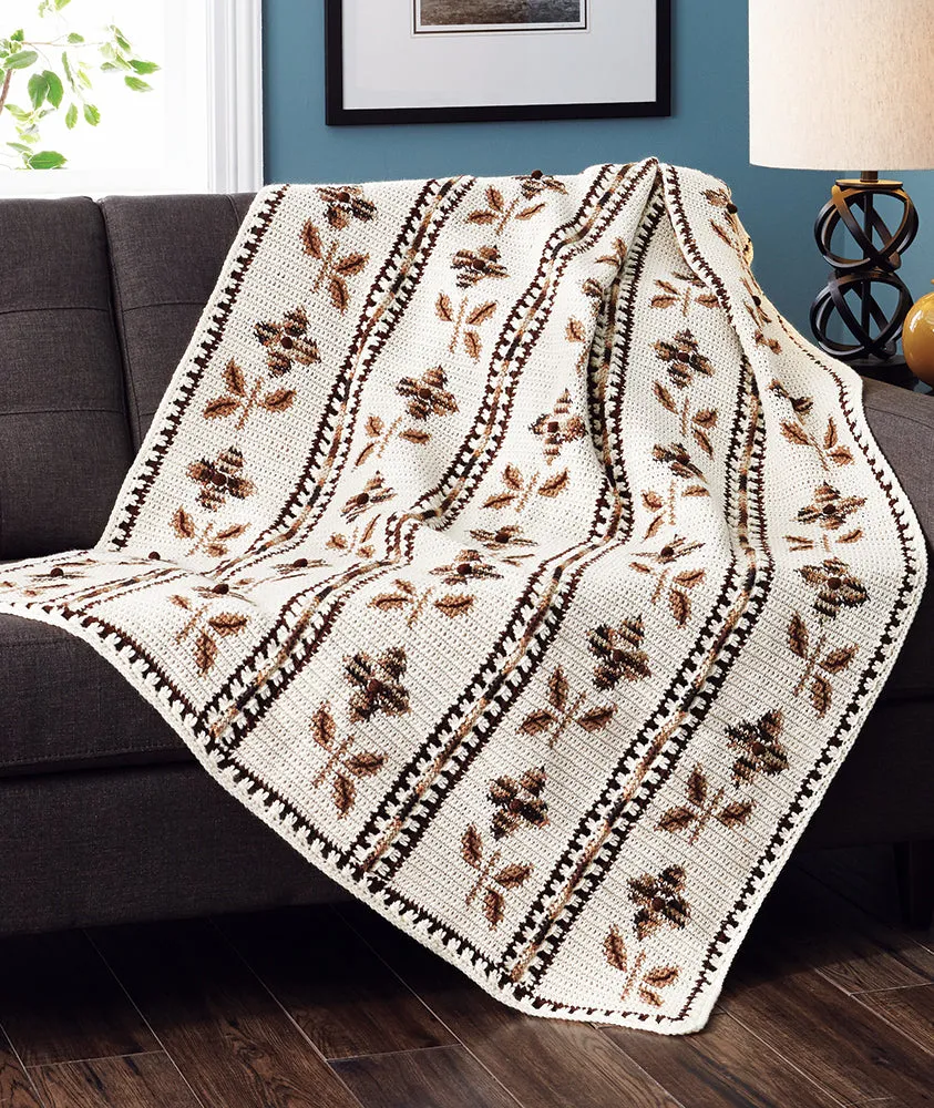 Botanical Tapestry Throw Pattern