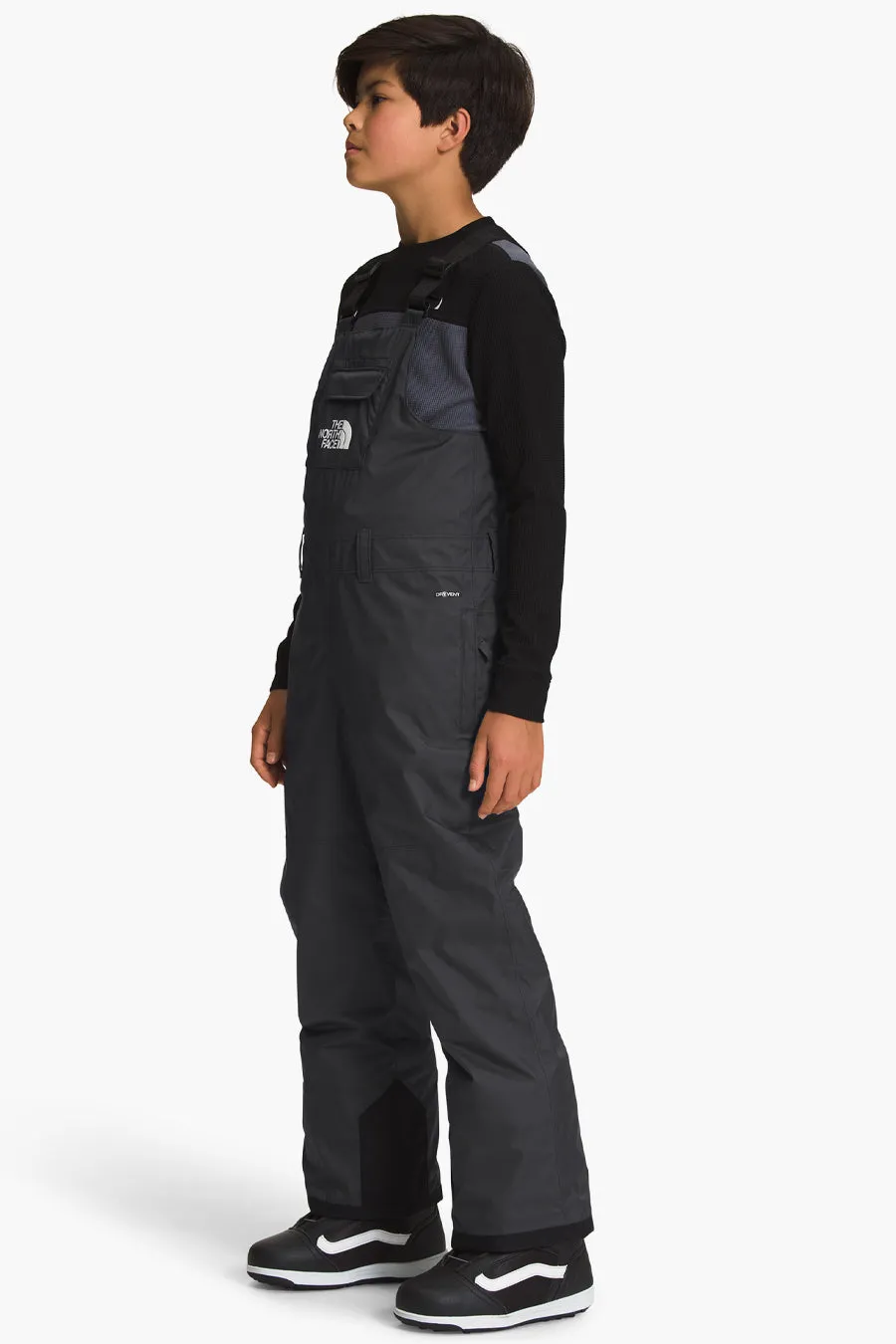 Boys Snowpants North Face Teen Freedom Bib Asphalt Grey