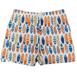 Boys Swim Trunks patterned with surfboards