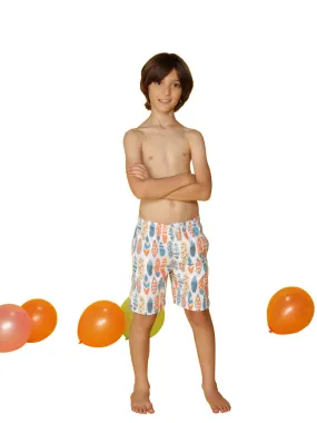 Boys Swim Trunks patterned with surfboards