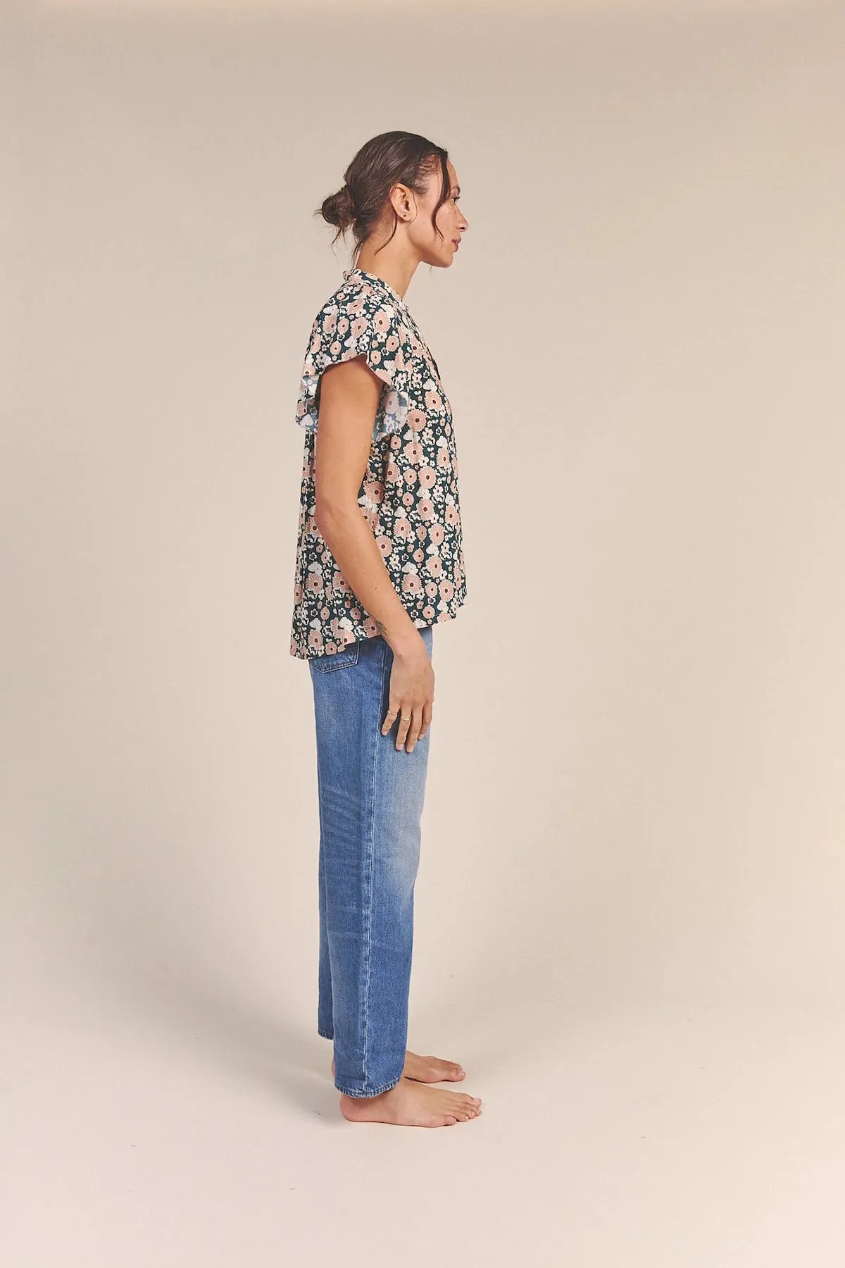 Brett Bohemian Blouse - Groundcover Floral