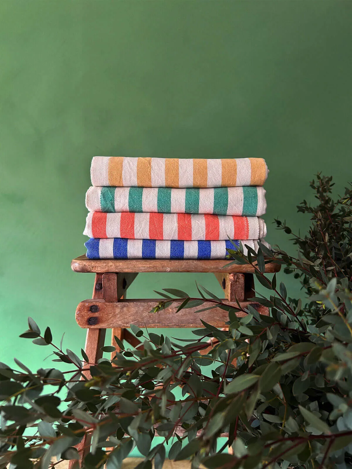 Brighton Stripe Hammam Towel, Orange