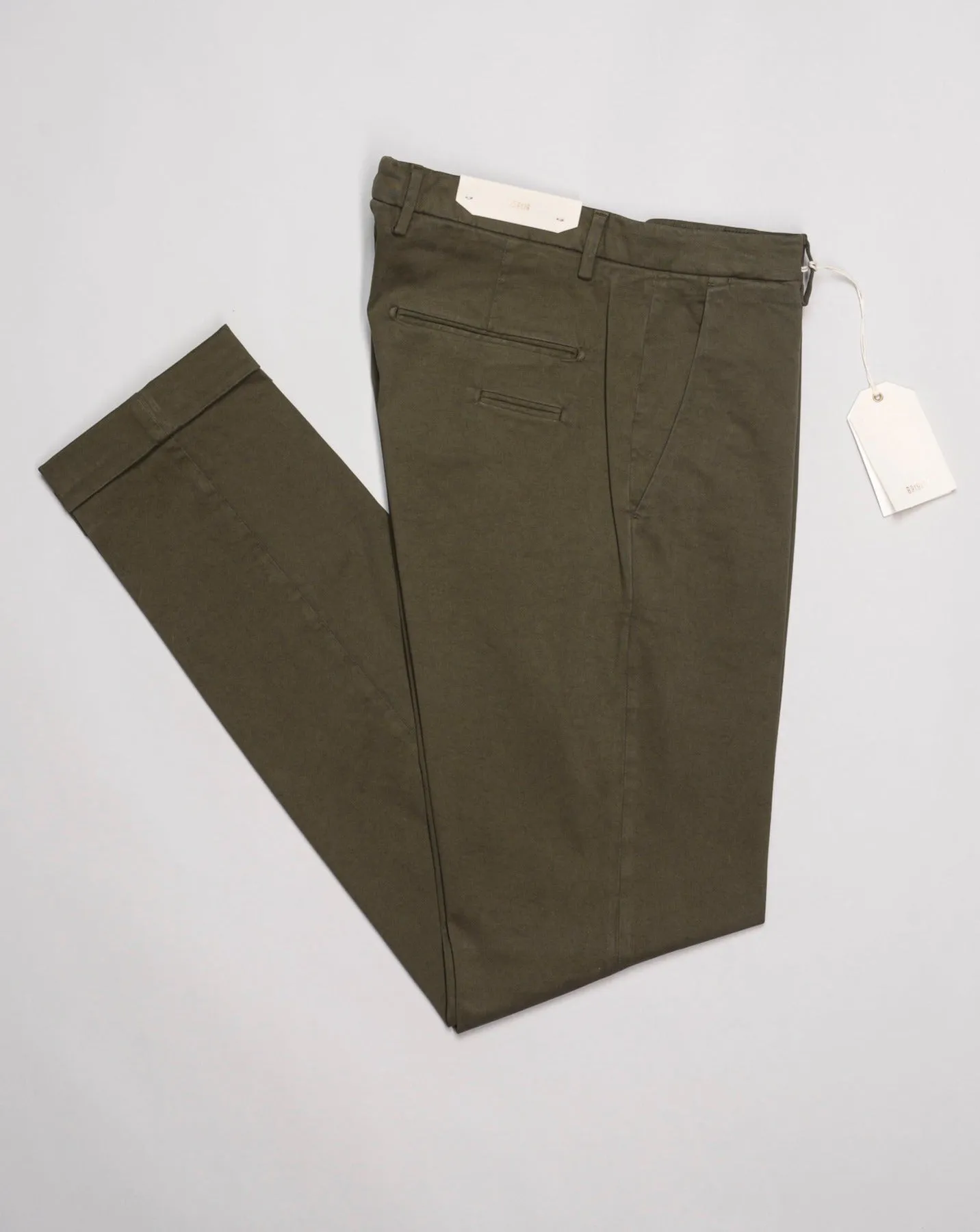 Briglia Garment Dyed Cotton Chinos / Army Green