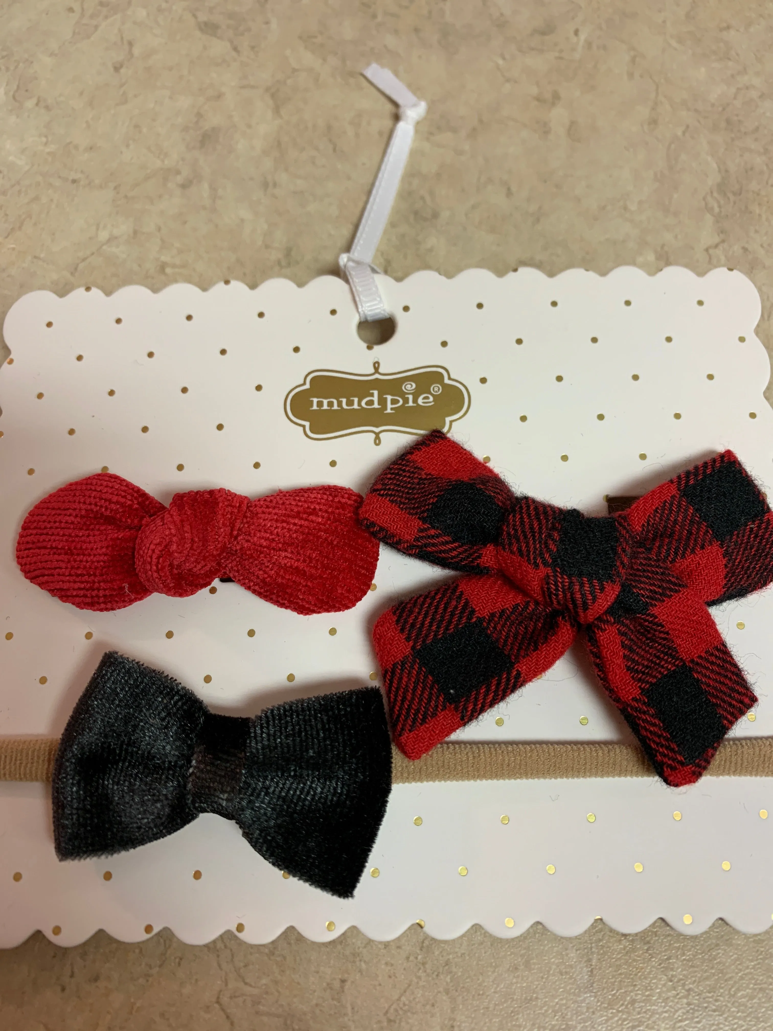 Buffalo Check Bow Set