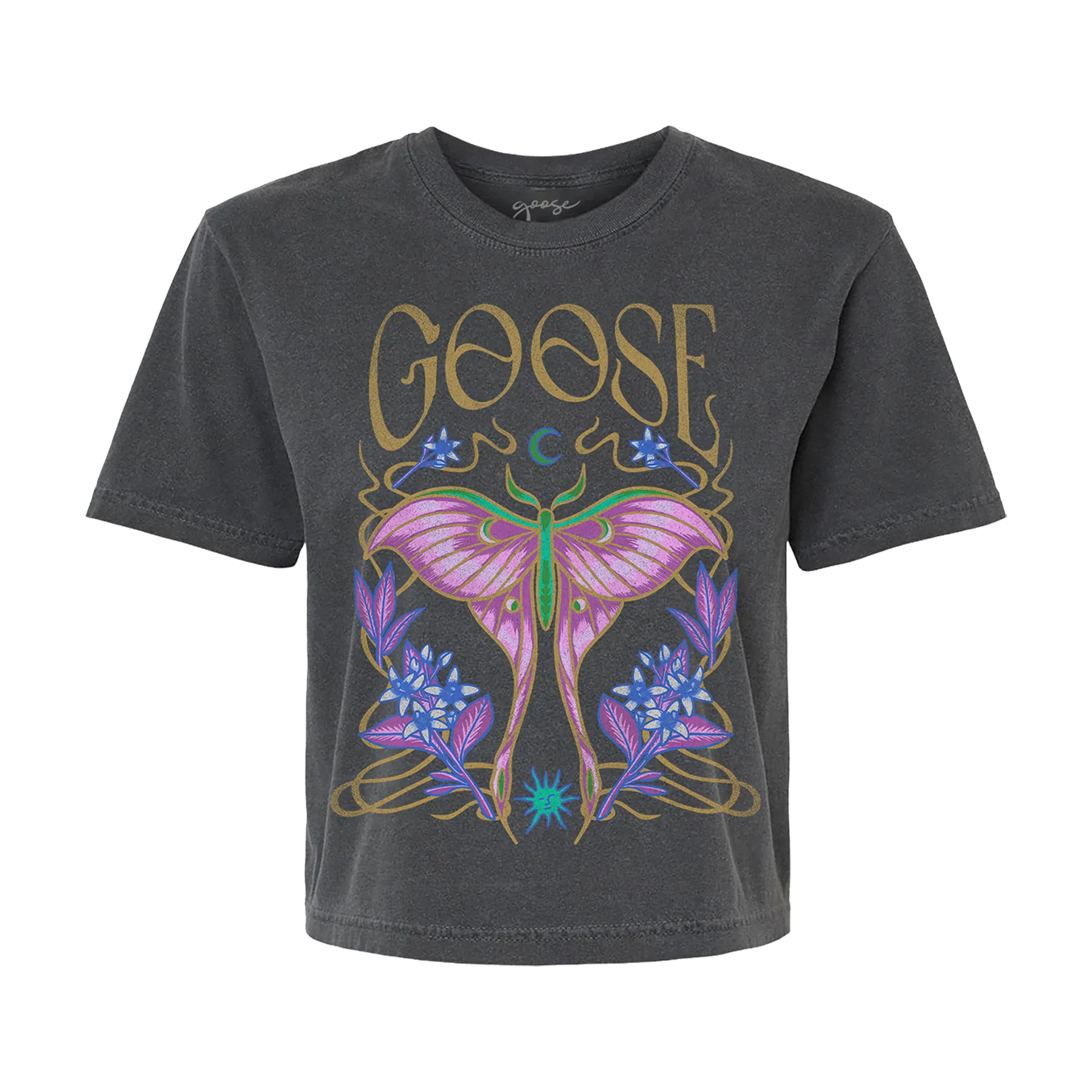 Butterfly Ladies Crop T-Shirt