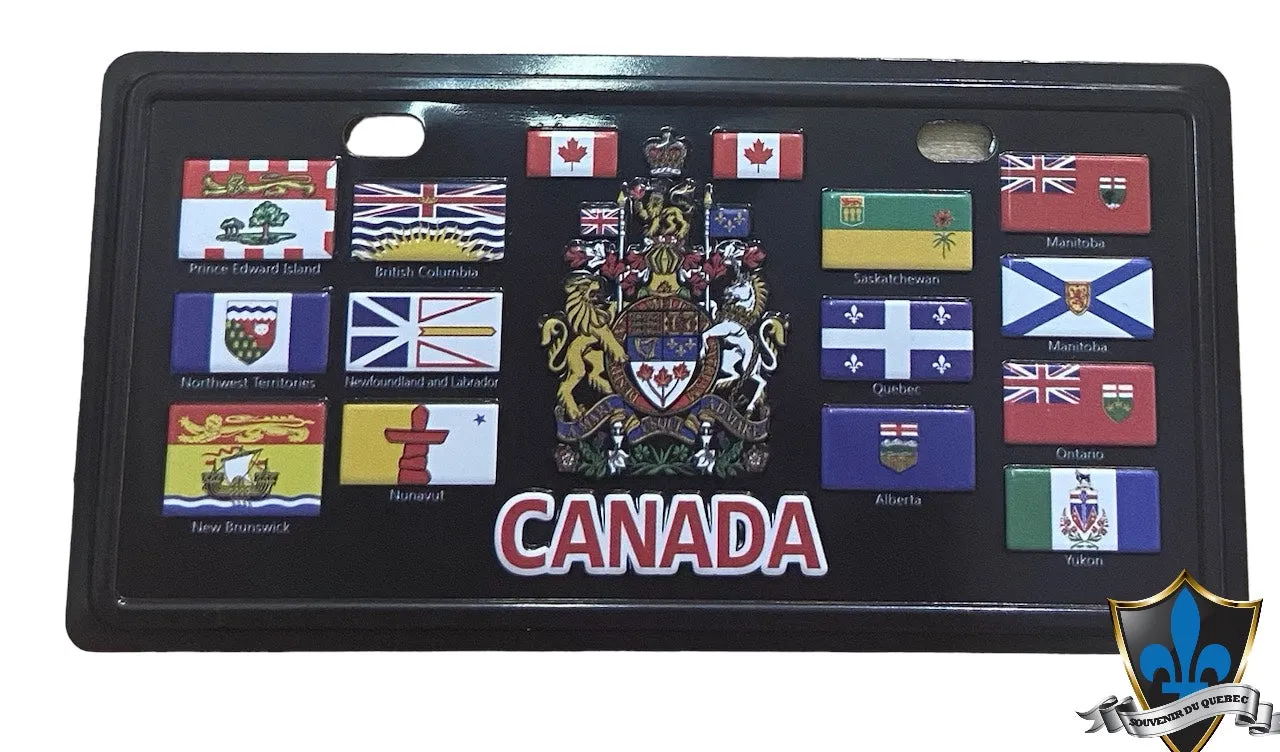 Canada provinces and territories metal Magnet.