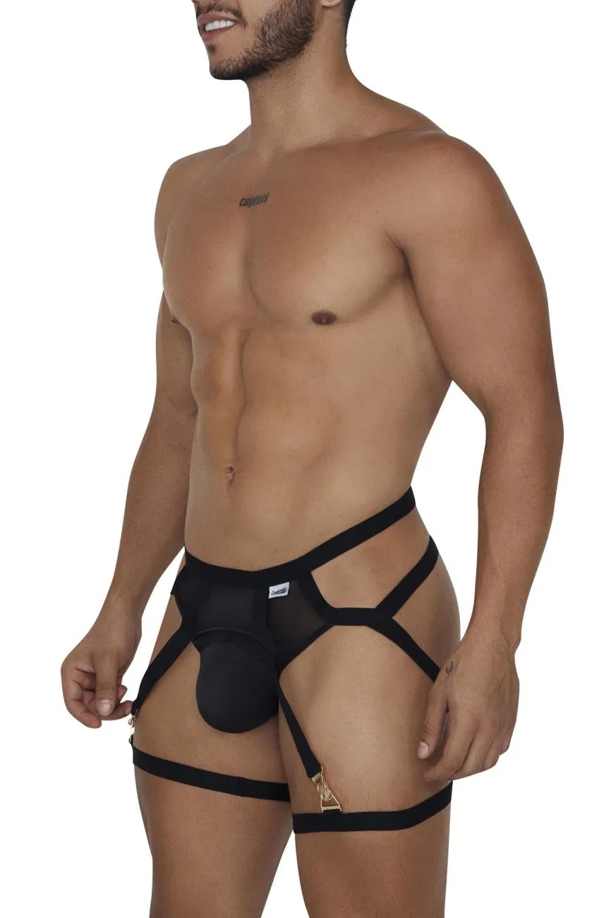 CandyMan 99675 Garter Jock Two Piece Set Color Black