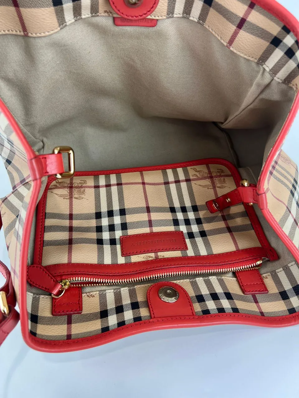 Canterbury Check Tote - Dark Pink