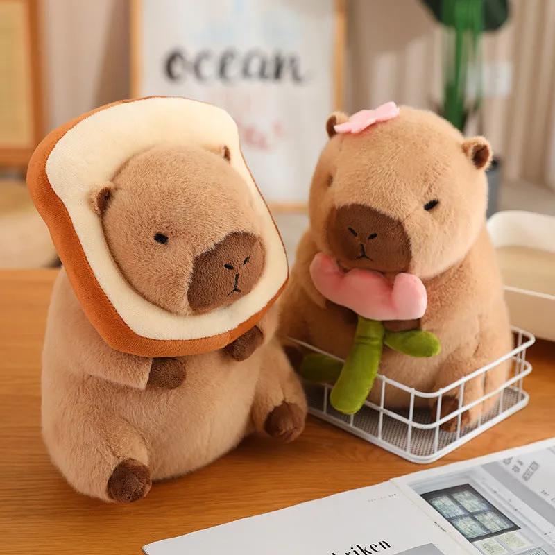 Capybara Drinking Boba Huggable Plushie