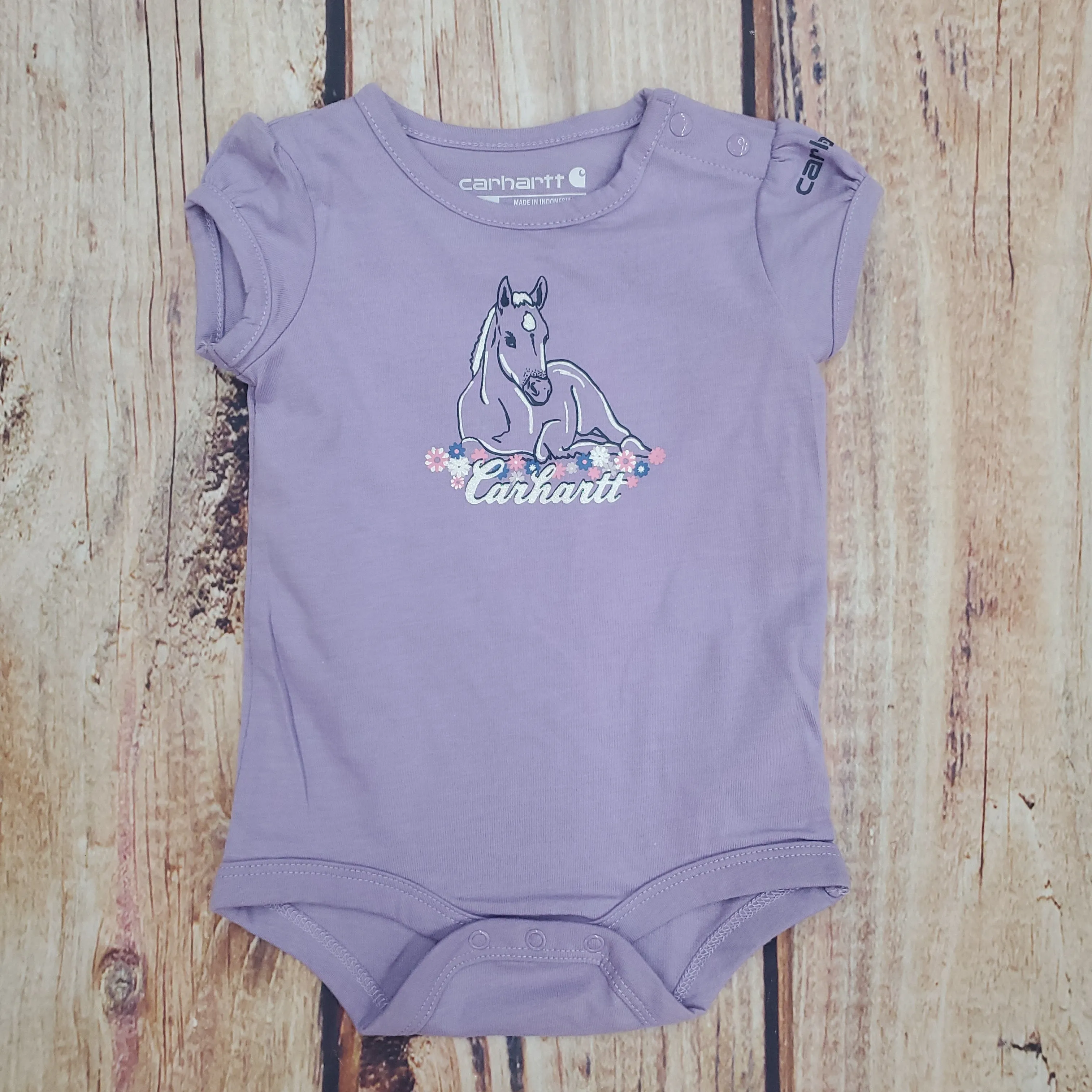 Carhartt Horse Purple Onesie