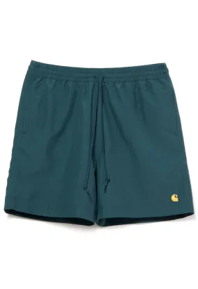 Carhartt WIP Men's Chase Swim Trunks - Botanic/Gold